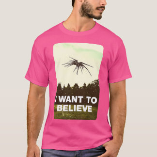 Ich Wollte nach Belive - Ufo - Black - Sci-Fi T-Shirt