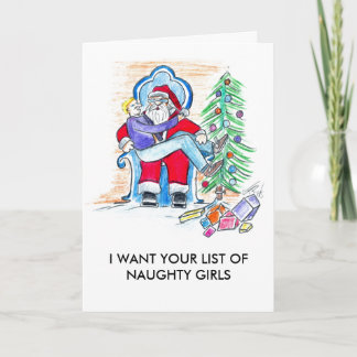 ICH WOLLTE NAUGHTY MIRLS FEIERTAGSKARTE