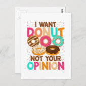 Ich wollte nicht Ihre Meinung Postkarte (Vorne/Hinten)