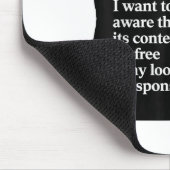 Ich Wollte nicht, in der Schlange oder aus der Sch Mousepad (Ecke)