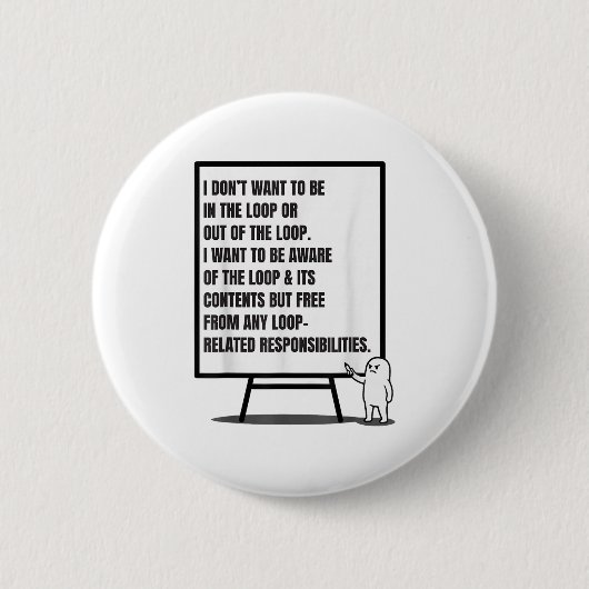 Ich Wollte nicht, in der Schlange zu stehen oder i Button (Vorderseite)