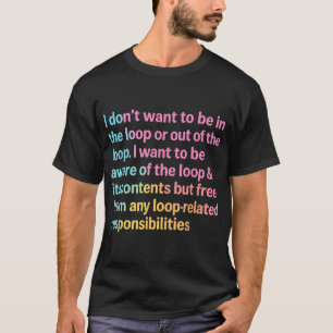 Ich Wollte nicht, in oder aus dem Loop-Angebot zu  T-Shirt
