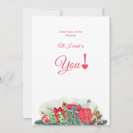 Ich Wollte nicht viel für Weihnachtskarten Dankeskarte (Vorderseite)