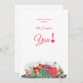 Ich Wollte nicht viel für Weihnachtskarten Dankeskarte (Vorne/Hinten)