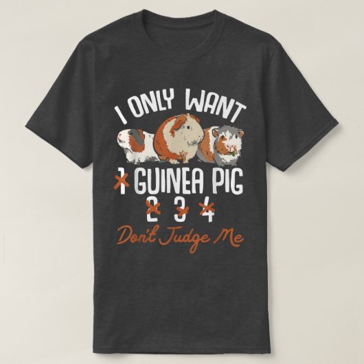 Ich Wollte nur 1 Vielleicht 2 oder 3 oder 4 Guinea T-Shirt (Design vorne)