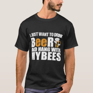 Ich Wollte nur, Bier-Hang mit Mybienen-Bienenep zu T-Shirt