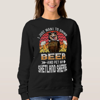 Ich Wollte nur, Bier zu trinken Haustier mein Hund Sweatshirt