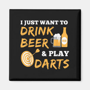 Ich Wollte nur, Bier zu trinken und Darts Vintag z Magnet