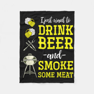 Ich Wollte nur, Bier zu trinken und etwas Fleisch Fleecedecke
