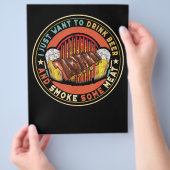 Ich Wollte nur, Bier zu trinken und etwas Fleisch  Flyer (Hand)