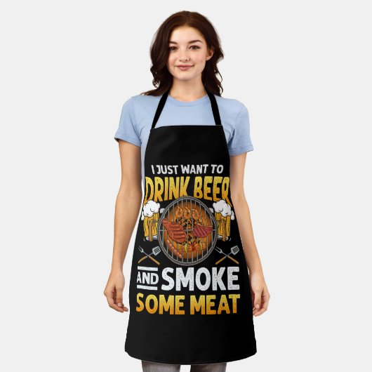 Ich Wollte nur, Bier zu trinken und etwas Fleisch Schürze (Getragen)