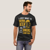 Ich Wollte nur, Bier zu trinken und Fleisch zu rau T-Shirt (Vorne ganz)