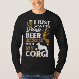 Ich Wollte nur, Bier zu trinken und mein Corgi-Bie T-Shirt