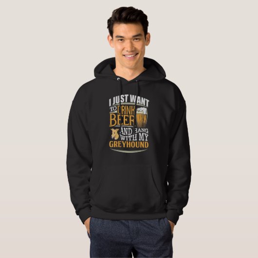 Ich Wollte nur, Bier zu trinken und mit meinem Gra Hoodie (Vorne ganz)