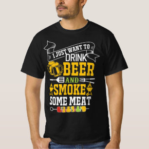 ICH WOLLTE NUR BIER ZU TRINKEN UND RAUCHEN EIN FLE T-Shirt