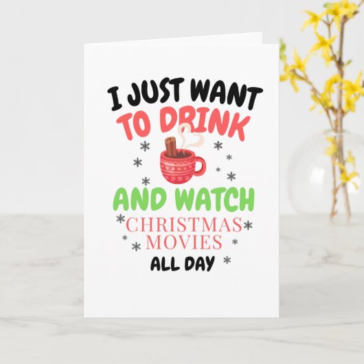 Ich wollte nur heiße Schokolade zu trinken Karte (Gelbe Blume)