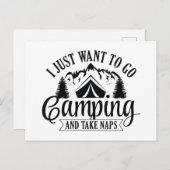 Ich Wollte nur, ins Camping zu gehen und Nickerche Postkarte (Vorne/Hinten)