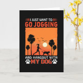 Ich Wollte nur, Joggen zu gehen und mit meinem Hun Karte (Gelbe Blume)