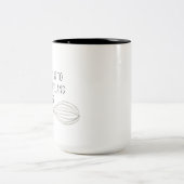 Ich Wollte nur, Kaffee und Kuchen zu trinken Zweifarbige Tasse (Mittel)