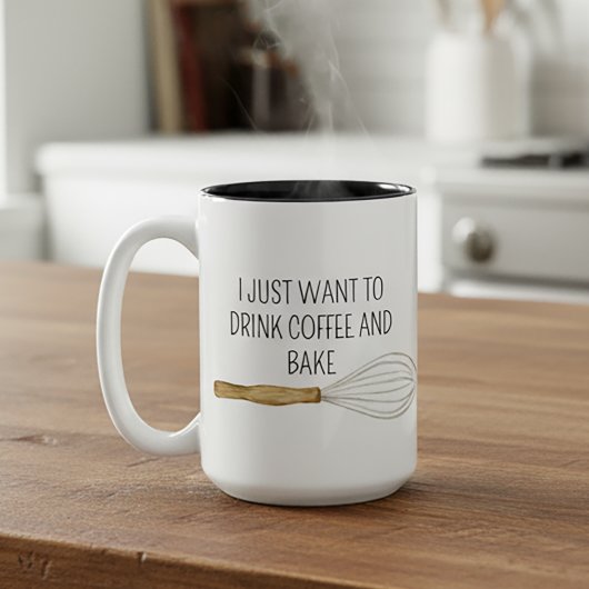 Ich Wollte nur, Kaffee und Kuchen zu trinken Zweifarbige Tasse