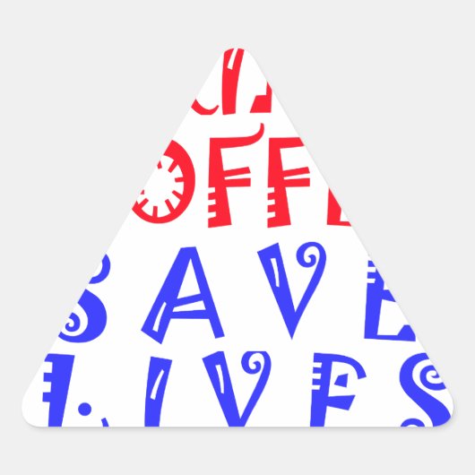 Ich wollte nur, Kaffee zu trinken Dreieckiger Aufkleber (Vorderseite)