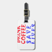 Ich wollte nur, Kaffee zu trinken Gepäckanhänger (Vorderseite vertikal)