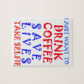 Ich wollte nur, Kaffee zu trinken Puzzle (Horizontal)