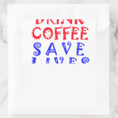 Ich wollte nur, Kaffee zu trinken Rechteckiger Aufkleber (Tasche)