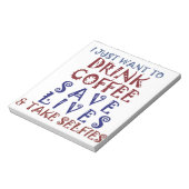 Ich wollte nur, Kaffee zu trinken Rette Leben Notizblock (Rotiert)