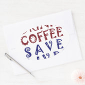 Ich wollte nur, Kaffee zu trinken Rette Leben Ovaler Aufkleber (Umschlag)