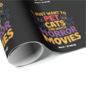 Ich Wollte nur Katzen zu pflücken und Horror-Filme Geschenkpapier (Rolleneckpunkt)