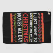 Ich wollte nur, mir Sachen zu backen und Weihnacht Golfhandtuch (Horizontal)