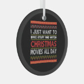 Ich wollte nur, mir Sachen zu backen und Weihnacht Ornament Aus Glas (Vorderseite Rechts)