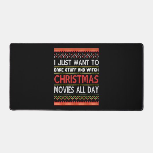 Ich wollte nur, mir Sachen zu backen und Weihnacht Schreibtischunterlage (Vorderseite)