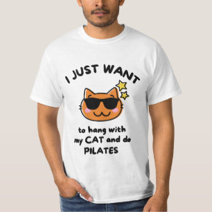 Ich wollte nur, mit meiner Katze zu hängen und Pi T-Shirt
