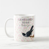 Ich wollte nur sagen, ich Liebe Sie Crow Valentine Kaffeetasse (Links)