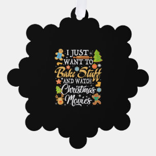 Ich Wollte nur, um zu backen und Weihnachten zu se Ornament Karte
