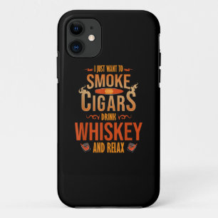 Ich Wollte nur, um zu rauchen Zigarren trinken Whi Case-Mate iPhone Hülle