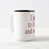 Ich Wollte nur, Wein und Rettungshunde zu trinken Zweifarbige Tasse (Vorderseite Links)