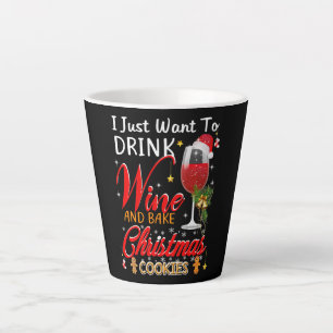Ich wollte nur Wein zu trinken und backen Weihnach Milchtasse