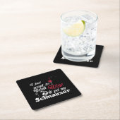 Ich wollte nur, Wein zu trinken und meinen Schnauz Rechteckiger Pappuntersetzer (Vor Ort)