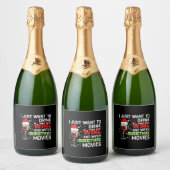 Ich Wollte nur, Wein zu trinken und Weihnachten Mo Schaumweinetikett (Flaschen)
