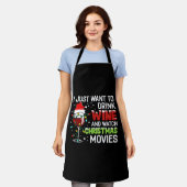 Ich Wollte nur, Wein zu trinken und Weihnachten Mo Schürze (Getragen)