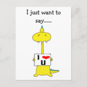 Ich wollte nur zu sagen......i Liebe u, Postkarte (Vorderseite)