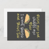 Ich wollte Queso und Tacos Too_701e34210f53ab0073e Ankündigungspostkarte (Vorne/Hinten)