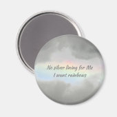 Ich Wollte Regenbogen in der Wolkenfotografie Magnet (Vorderseite/Rückseite)