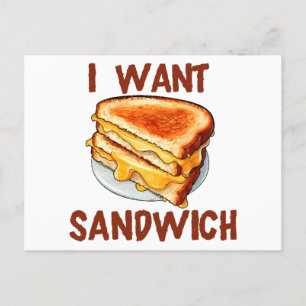 Ich Wollte Sandwich Feiertagspostkarte