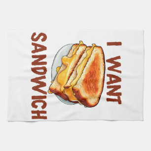 Ich Wollte Sandwich Geschirrtuch