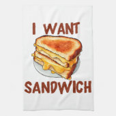 Ich Wollte Sandwich Geschirrtuch (Vertikal)