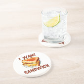 Ich Wollte Sandwich Getränkeuntersetzer (Seite)